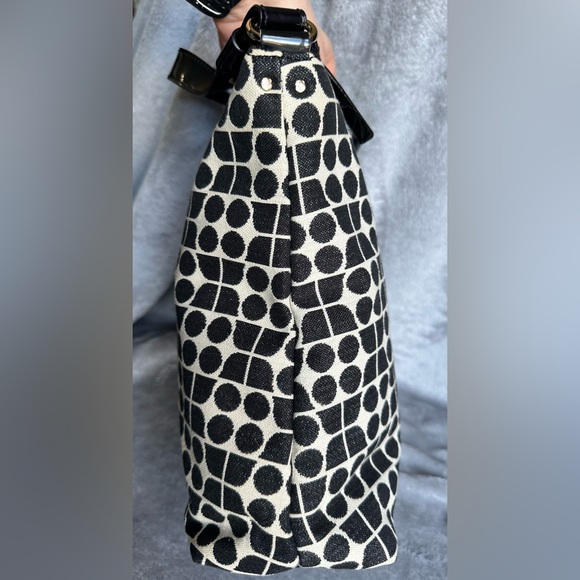 Vintage Rare Kate Spade Black and White Polka Dot Shoulder Bag - Picture 6 of 13